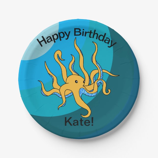 Kraken Pappteller (Vorderseite)