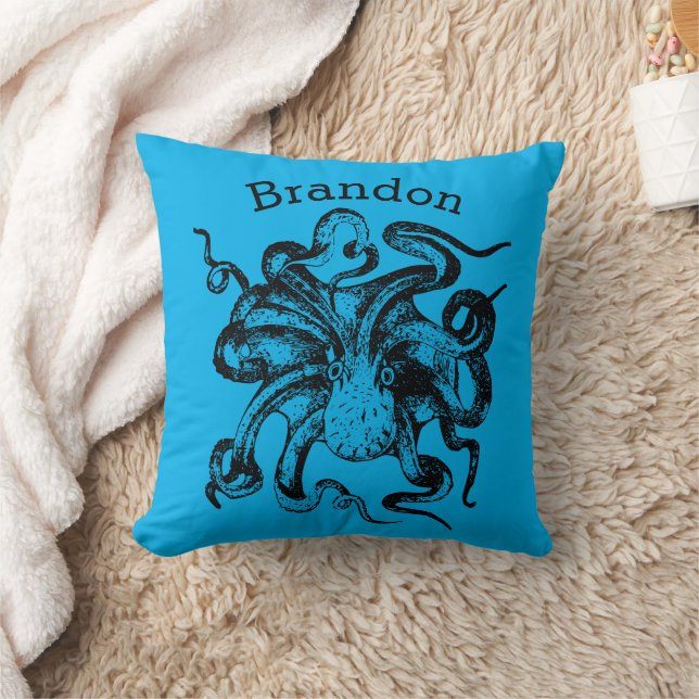 Kraken Personalisiert Kissen (Decke)