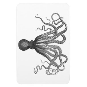 Kraken - Schwarzer Riesen-Oktopus / Cthulu Magnet