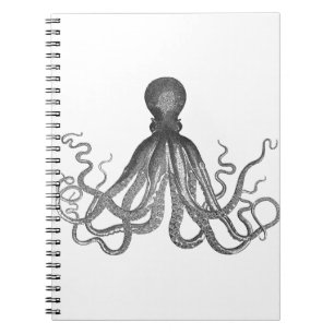 Kraken - Schwarzer Riesen-Oktopus / Cthulu Notizblock