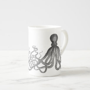 Kraken - Schwarzer Riesen-Oktopus / Cthulu Prozellantasse