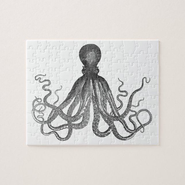 Kraken - Schwarzer Riesenoktopus / Cthulu (Horizontal)