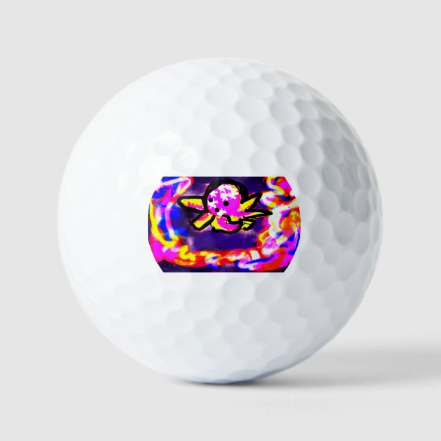Kraken-Spaß-Welle Golfball (Vorderseite)