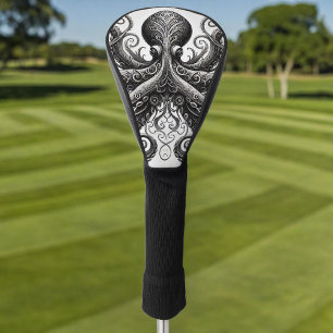 Kraken Steampunk Gothic Octopus Verziert Black Golf Headcover