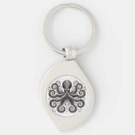 Kraken Steampunk Octopus Verziert Black Schlüsselanhänger