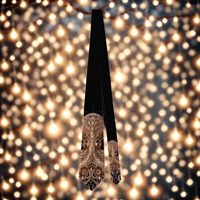 Kraken Steampunk Octopus Verziert Gold und Black Krawatte (Von Creator hochgeladen)