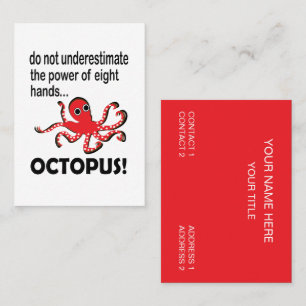 Kraken Strand lustiger Oktopus Visitenkarte