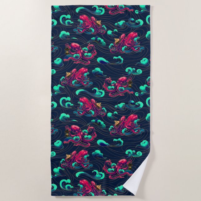 Kraken Strandtuch (Vorderseite)