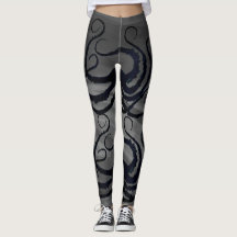 Kraken-Tentakeln auf Grau - Leggings