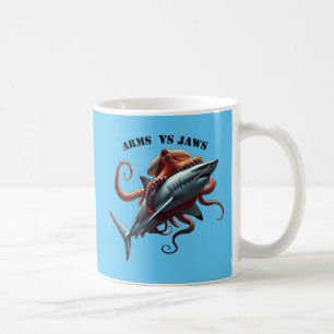 Kraken um einen Weißen Hai gewickelt URM Kaffeetasse