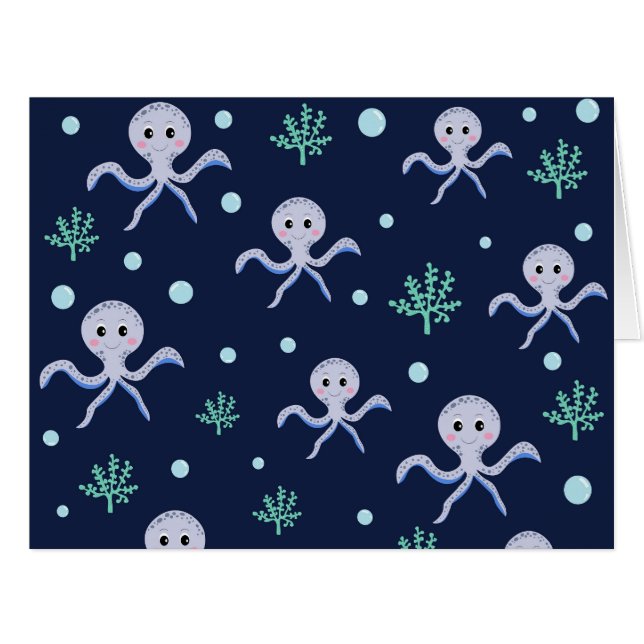 Kraken unter dem Meereskidsmuster (Vorderseite (Horizontal))