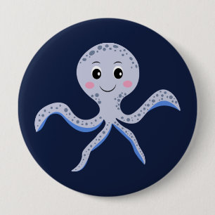 Kraken unter dem Meereskidsmuster Button