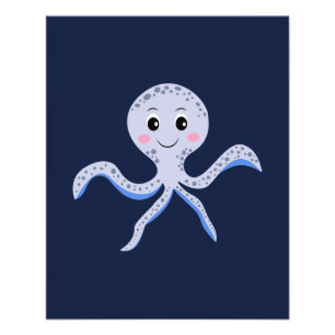 Kraken unter dem Meereskidsmuster Fotodruck