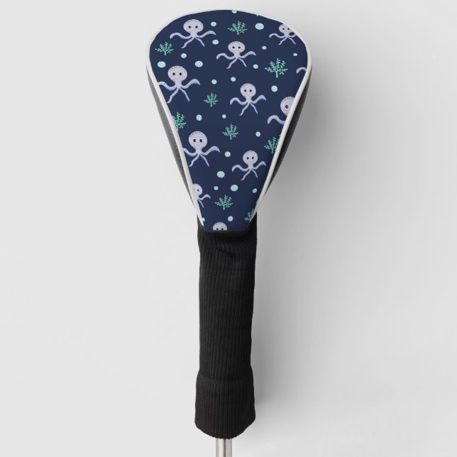 Kraken unter dem Meereskidsmuster Golf Headcover (Vorderseite)