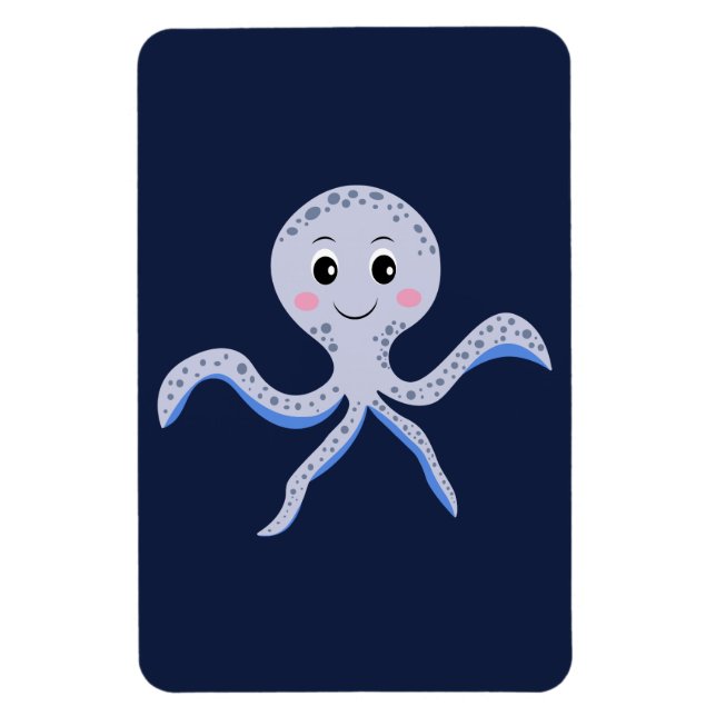 Kraken unter dem Meereskidsmuster Magnet (Vertikal)