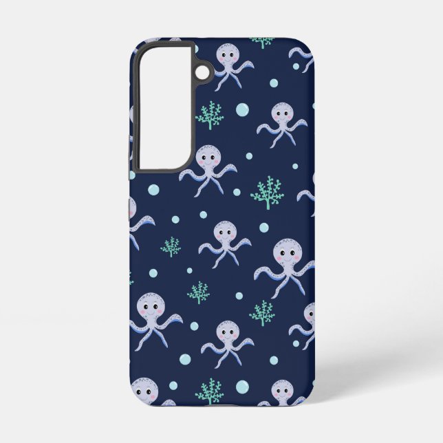 Kraken unter dem Meereskidsmuster Samsung Galaxy Hülle (Rückseite)
