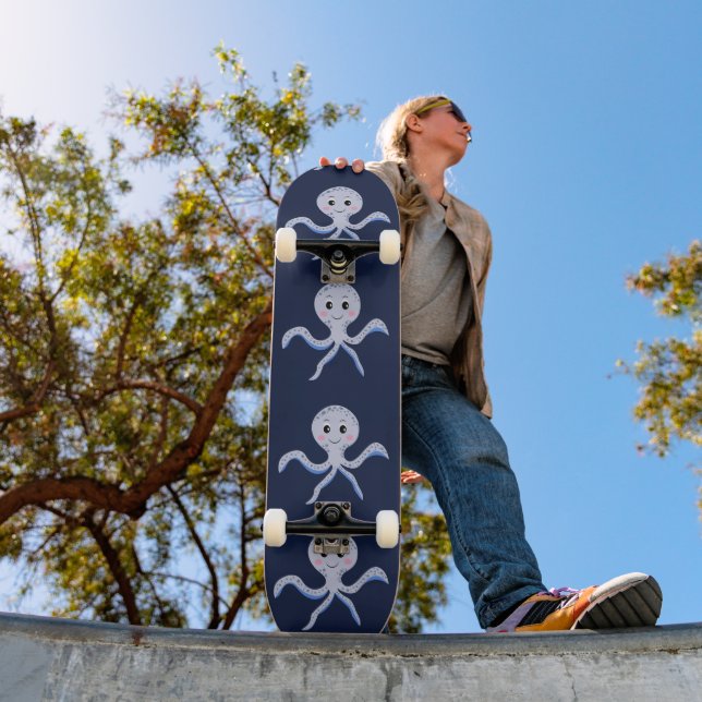 Kraken unter dem Meereskidsmuster Skateboard (Außenbereich 1)