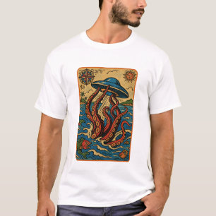 Kraken vs UFO: Die vergessene Karte T-Shirt