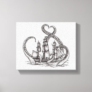Kraken Wall Art | Kraken Art | Canvas Print Leinwanddruck