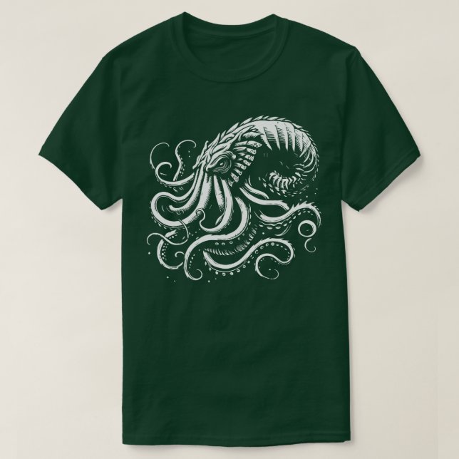 kraken zeichnend T-Shirt (Design vorne)