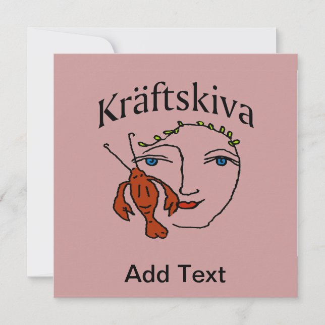 Krakisches Party, Kräftskiva Einladung (Vorderseite)