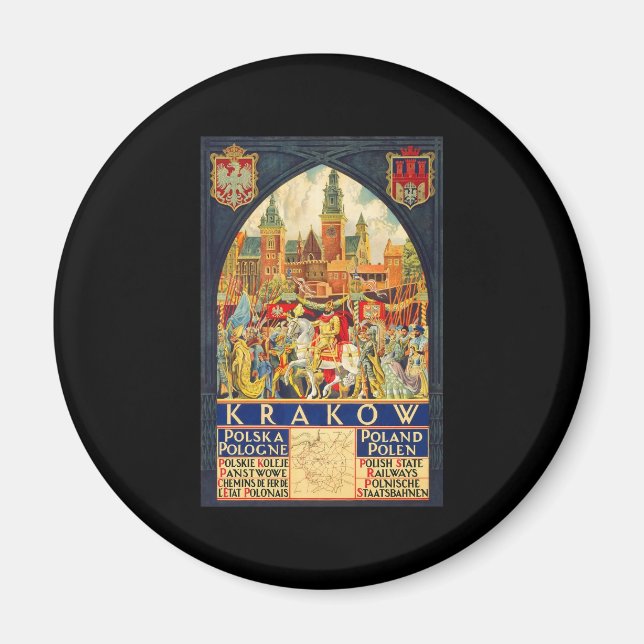 Krakow Polska Pologne Polen Magnet (Vorne)