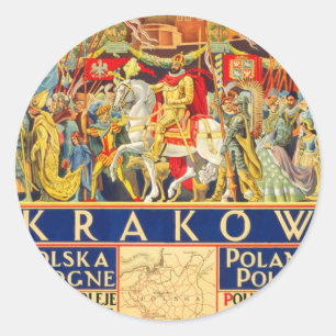 Krakow Runder Aufkleber