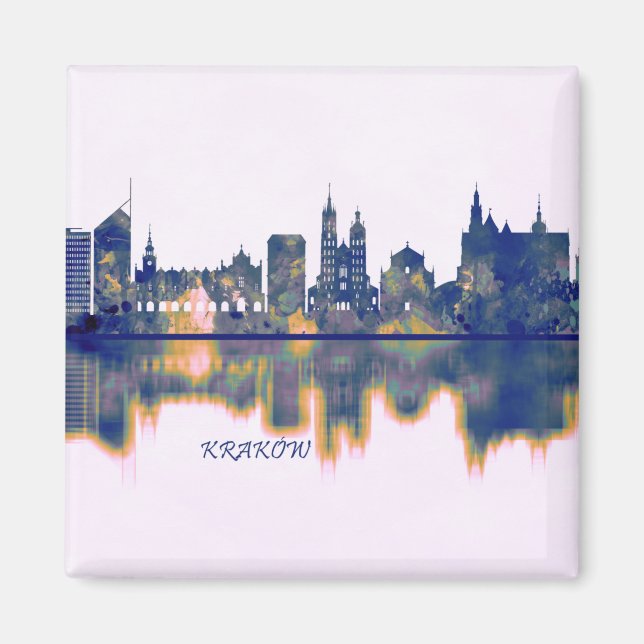 Krakow Skyline Magnet (Vorne)