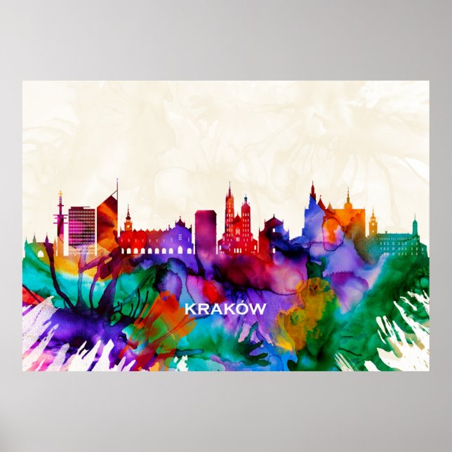 Krakow Skyline Poster (Vorne)