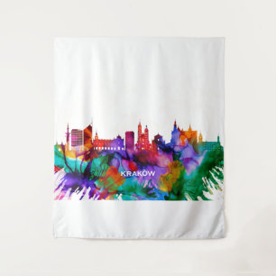 Krakow Skyline Wandteppich