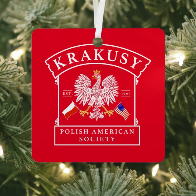 Krakusy Polnisch American Society Metal Ornament (InSitu)
