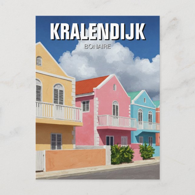 Kralendijk Bonaire Dutch Caribbean Postkarte (Vorderseite)