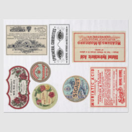 Kram-Zeitschriften-Aufkleber-Elemente Decoupage Seidenpapier