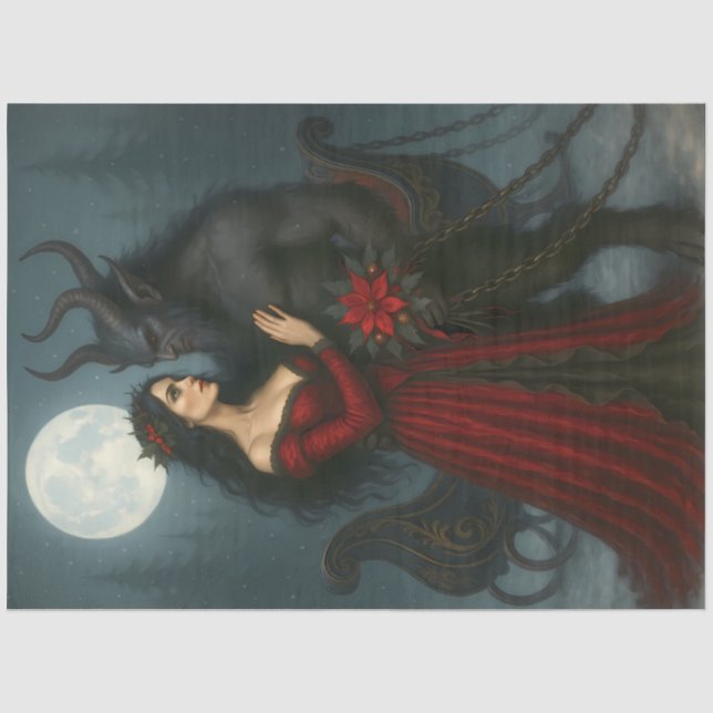 Krampus and the Winter Goddess | Dark Christmas  Seidenpapier (Vorderseite)