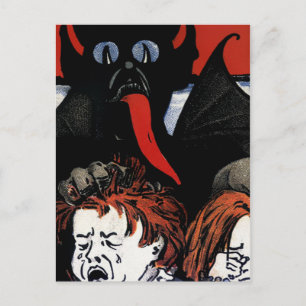 Krampus-Anschlag Postkarte