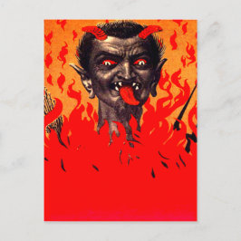 Krampus aus der Hölle Postkarte