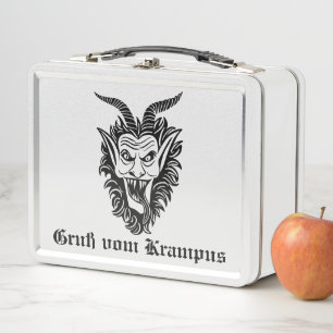 Krampus Beängstigender Urlaub Metall Brotdose