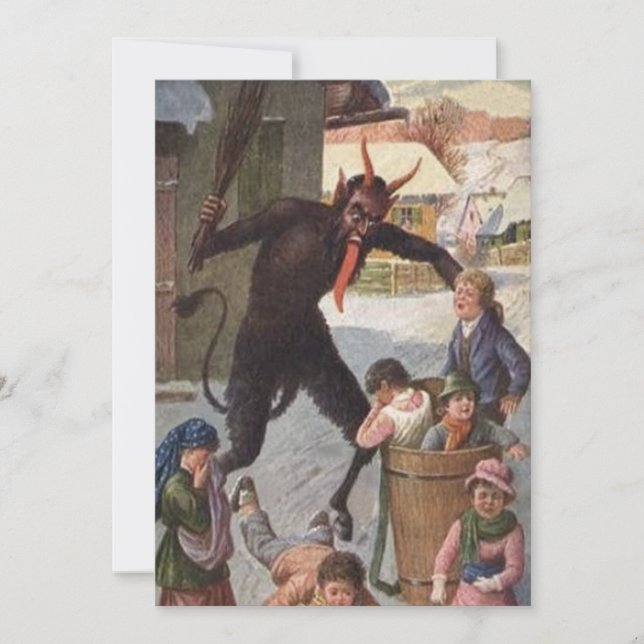 Krampus bestraft das Entführen von Kindern im Wint (Vorderseite)