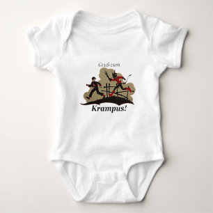 Krampus Chases Kid Baby Strampler