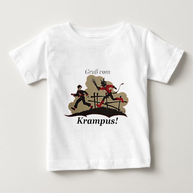 Krampus Chases Kid Baby T-shirt (Vorderseite)