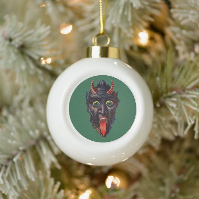 Krampus Christmas Keramik Kugel-Ornament (Baum)