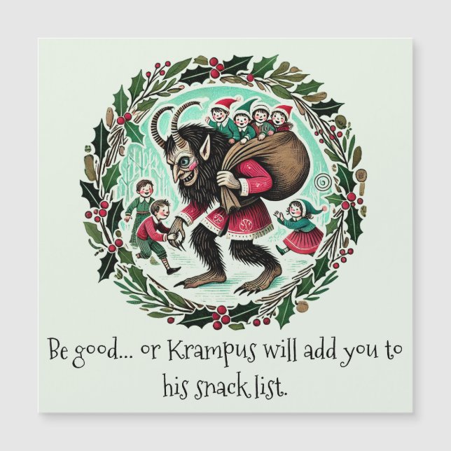 Krampus Christmas Magnetkarte (Vorderseite)