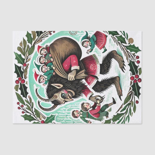 Krampus Christmas Seidenpapier (Vorderseite)