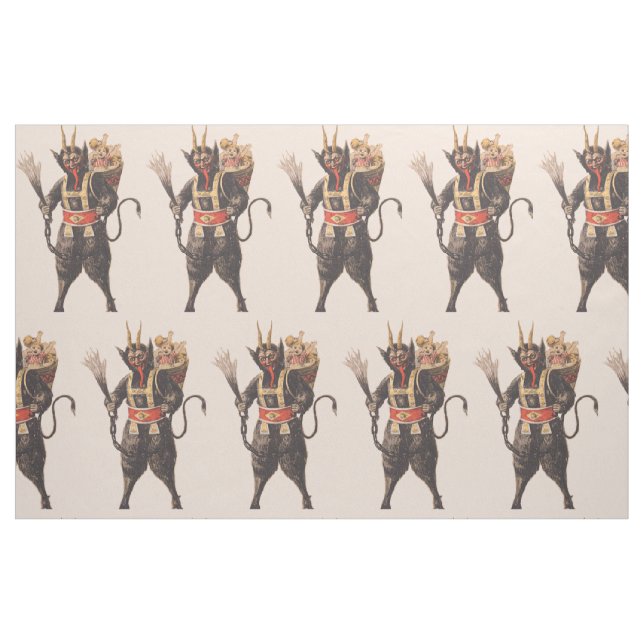 Krampus entführt Kinder mit der Rute Stoff (Yard (91,4 cm))
