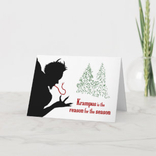 Krampus est la raison de la carte de voeux de sais