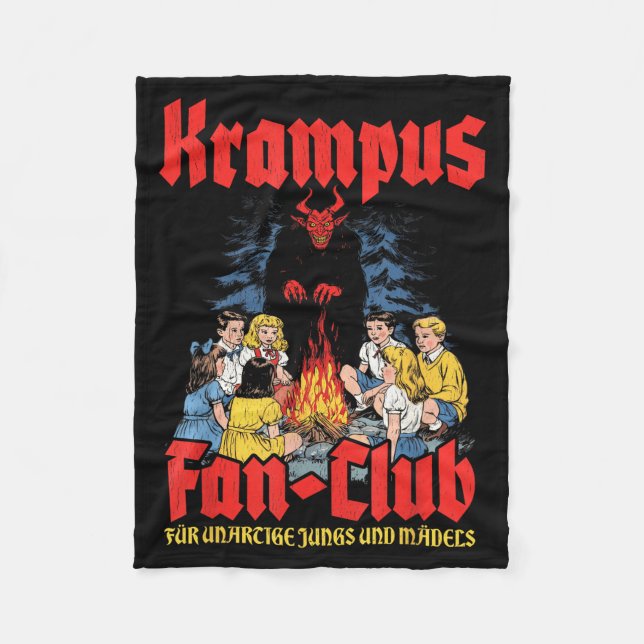 Krampus Fan-club Ugly Xmas German Christmas Demon  Fleecedecke (Vorderseite)