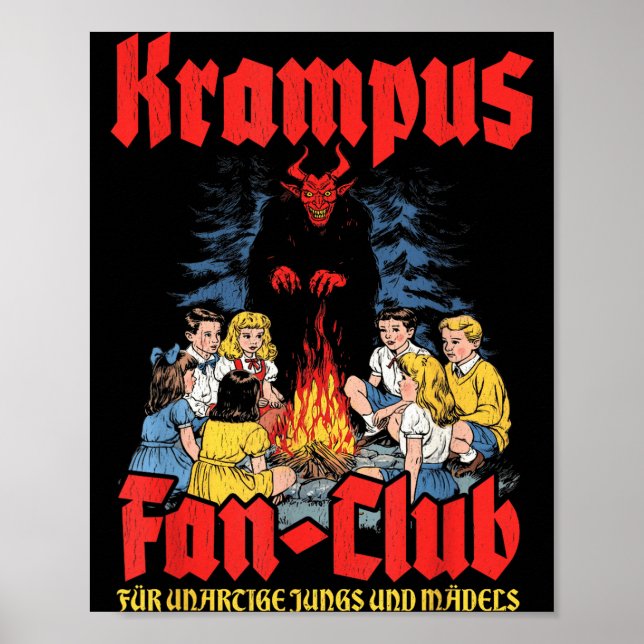 Krampus Fan-club Ugly Xmas German Christmas Demon  Poster (Vorne)