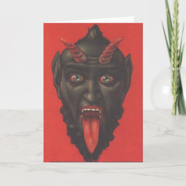 Krampus Feiertagskarte (Vorderseite)