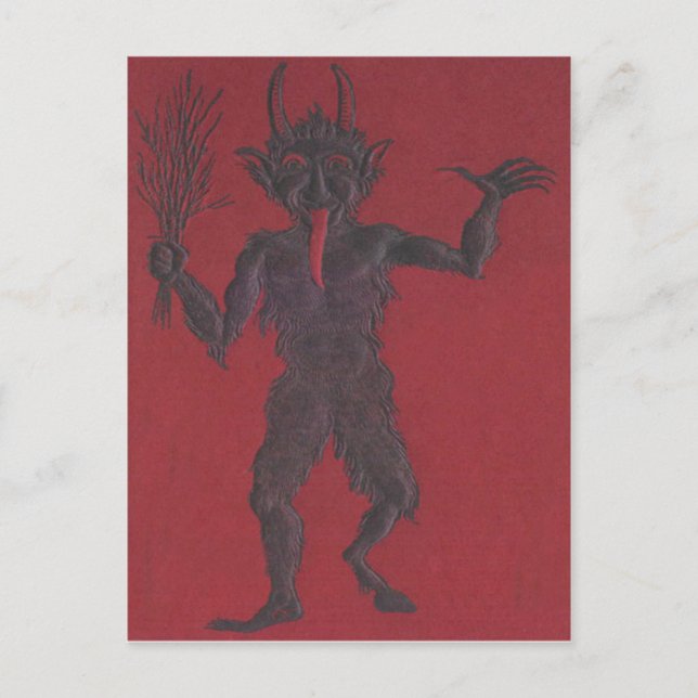 Krampus Feiertagspostkarte (Vorderseite)