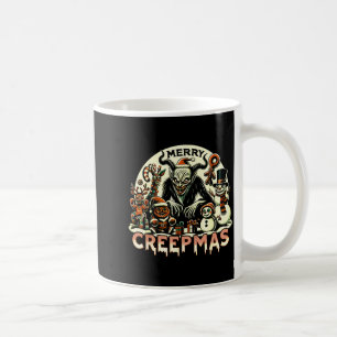 Krampus Frohe Creepmas Weihnachten 30er Retro-Cart Kaffeetasse